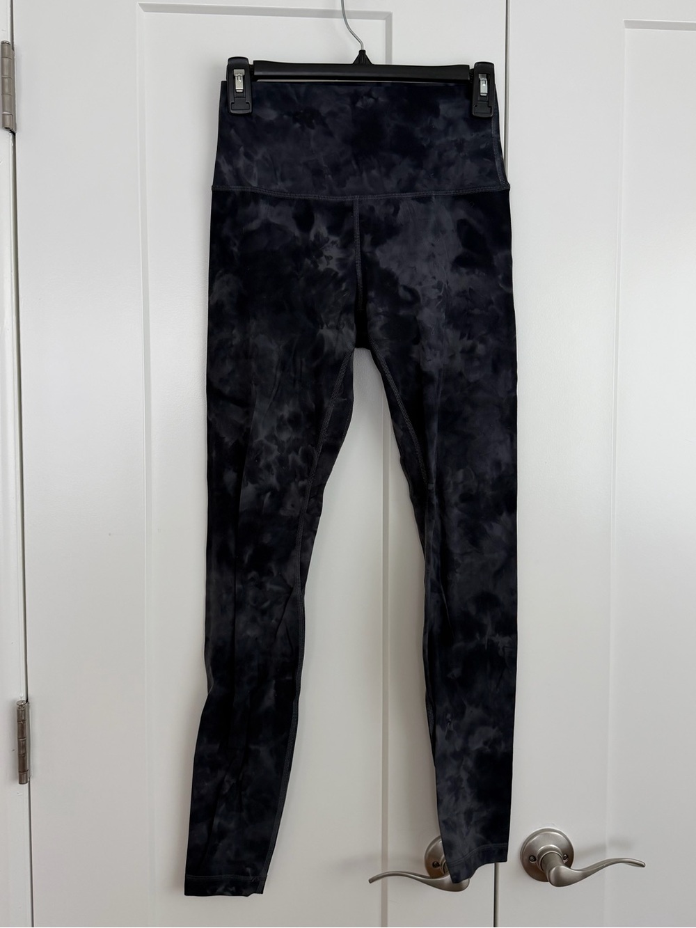 Lululemon Align High Rise Leggings Black Gray Tie Dye Size 6